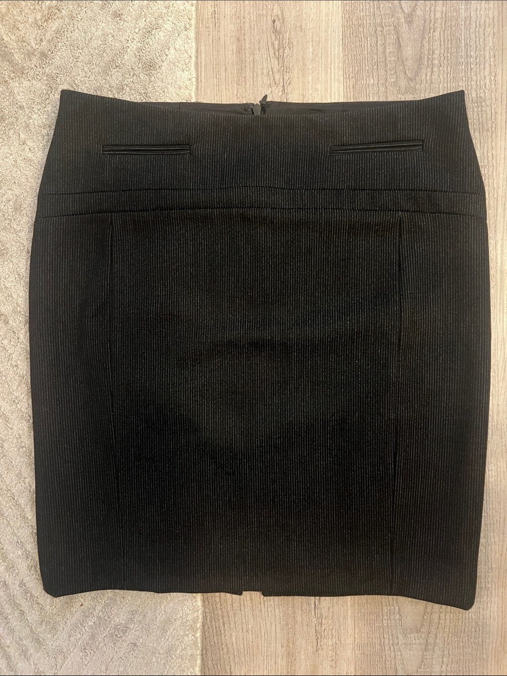 Express Black Textured Pencil Skirt